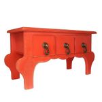 Mini Gaveteiro de Mesa 3 Gavetas -Vermelho - MDF - 01 Unidade - Rizzo Embalagens