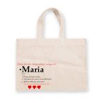 Sacola de Algodão Cru Personalizada - Sinônimos de Amor - 40cm x 33cm - 1 unidade - Magazine 25