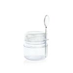 Potinho Transparente C/ Colher - 4cm - 50ml - 10 Un - Magazine 25