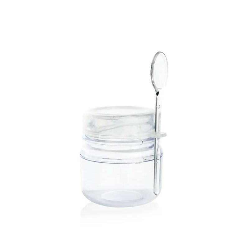 Potinho Transparente C/ Colher - 4cm - 50ml - 10 Un - Magazine 25