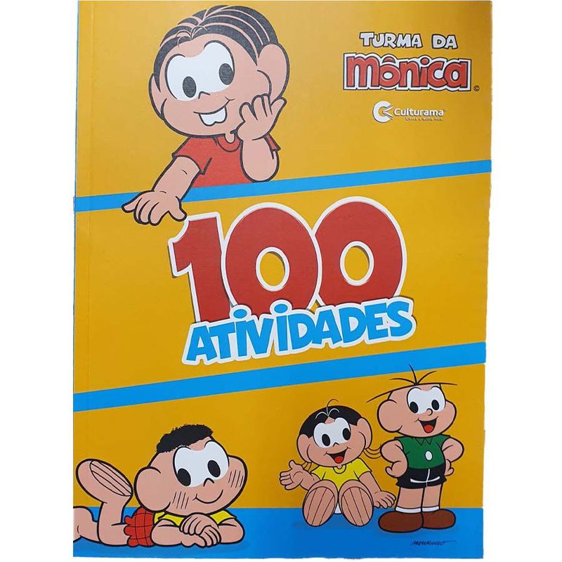 Livro Com 100 Atividades - Turma Da Mônica - 1 unidade - Magazine 25