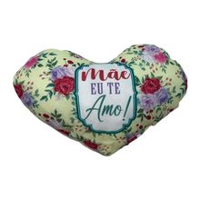 Almofada Coração de Pelúcia - Mãe Eu te Amo - 26x18,5cm - 1 unidade - Rizzo