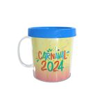 Caneca Acrílica Rosqueável Personalizada - Carnaval 2024 - Azul - 1 unidade - Magazine 25