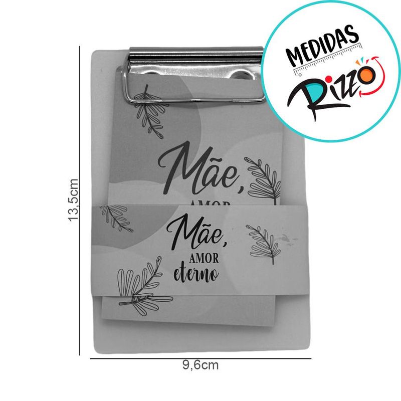 Bloco para Anotação com Prancheta - Mãe, Amor Eterno - 9,6x13,5cm  - 1 unidade - Magazine 25