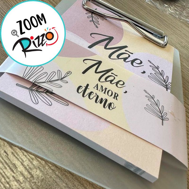 Bloco para Anotação com Prancheta - Mãe, Amor Eterno - 9,6x13,5cm  - 1 unidade - Magazine 25