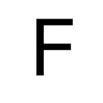 Transfer - Letra F - Preto - 1 unidade - Magazine 25