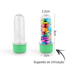 Mini Tubete Lembrancinha 8cm 10 unidades - Verde Bebê - Magazine 25 e Festas