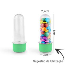 Mini Tubete Lembrancinha 8cm 10 unidades - Verde Bebê - Rizzo Embalagens e Festas