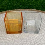 Pote de Vidro Quadrado para Vela - 6x6cm - 1 unidade - Magazine 25 - Magazine 25