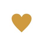 Etiqueta Adesiva Coração Dourado - 100 unidades - Magazine 25
