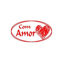 Etiqueta Adesiva Com Amor - 100 unidades - Magazine 25