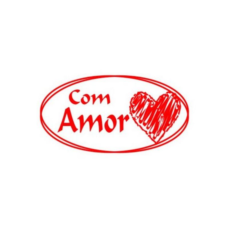 Etiqueta Adesiva Com Amor - 100 unidades - Magazine 25