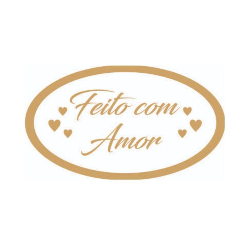Etiqueta Adesiva Feito com Amor - 100 unidades - Magazine 25