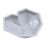 Forma de Sílicone Coração Cristal (20 x 20 x 6 cm) - 1 Unidade - Cromus Linha Profissional Allonsy - 1 unidade - Magazine 25