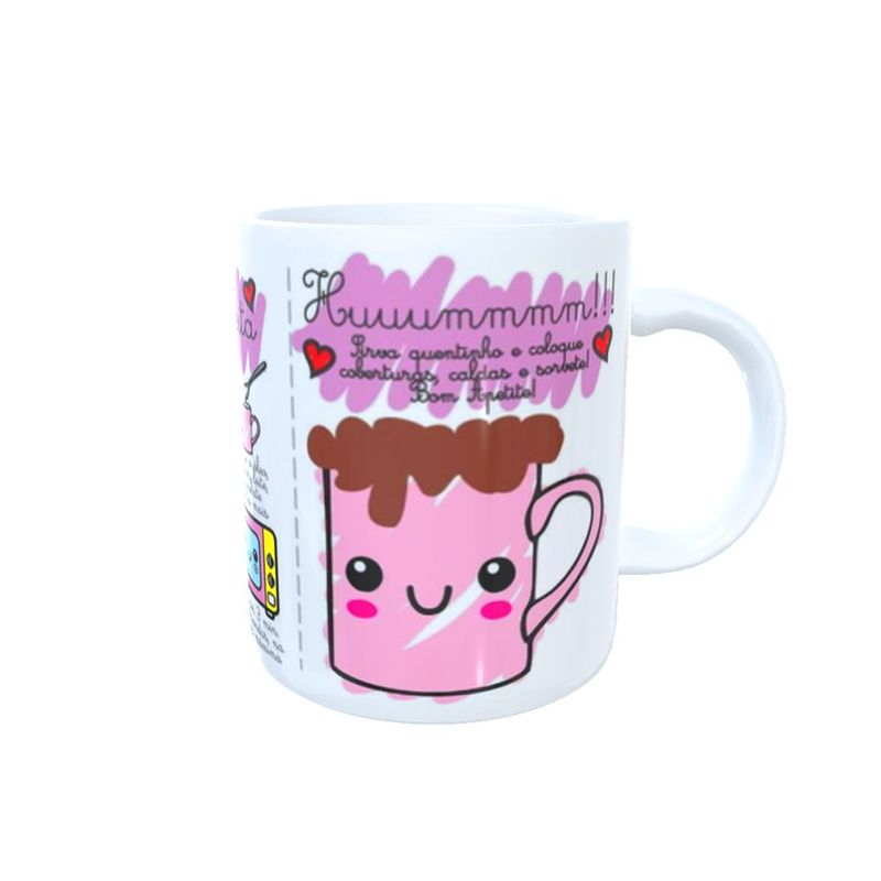 Caneca de Porcelana Receita de Bolo  - 1 unidade - Magazine 25