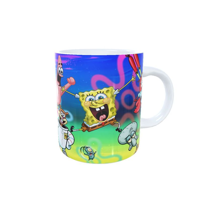 Caneca de Porcelana Bob Esponja e Seus Amigos - 1 unidade - Magazine 25