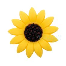 Aplique Flor Girassol Silicone - 3,5cm - 4 Un - Artegift - Rizzo