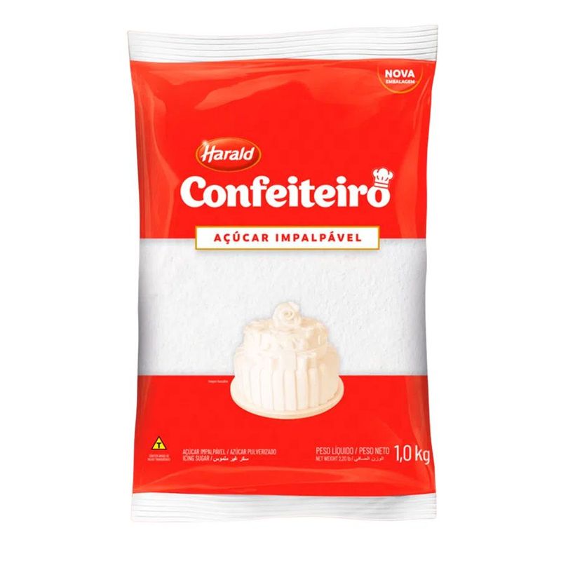 Açúcar Impalpável - 1,0kg - 1 unidade - Harald - Magazine 25