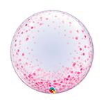 Balão de Festa Bubble 24" - Pontos de Confete Rosa - 1 unidade - Qualatex - magazine 25