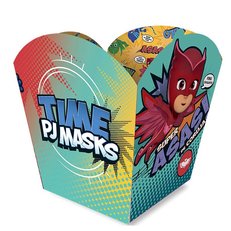 Cachepot Pequeno de Festa PJ Masks 2 - 4 Unidades Regina Magazine 25