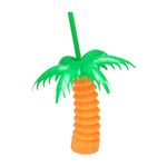 Copo com Tampa e Canudo - Coqueiro Kids Laranja 350ml - 1 unidade - Magazine 25