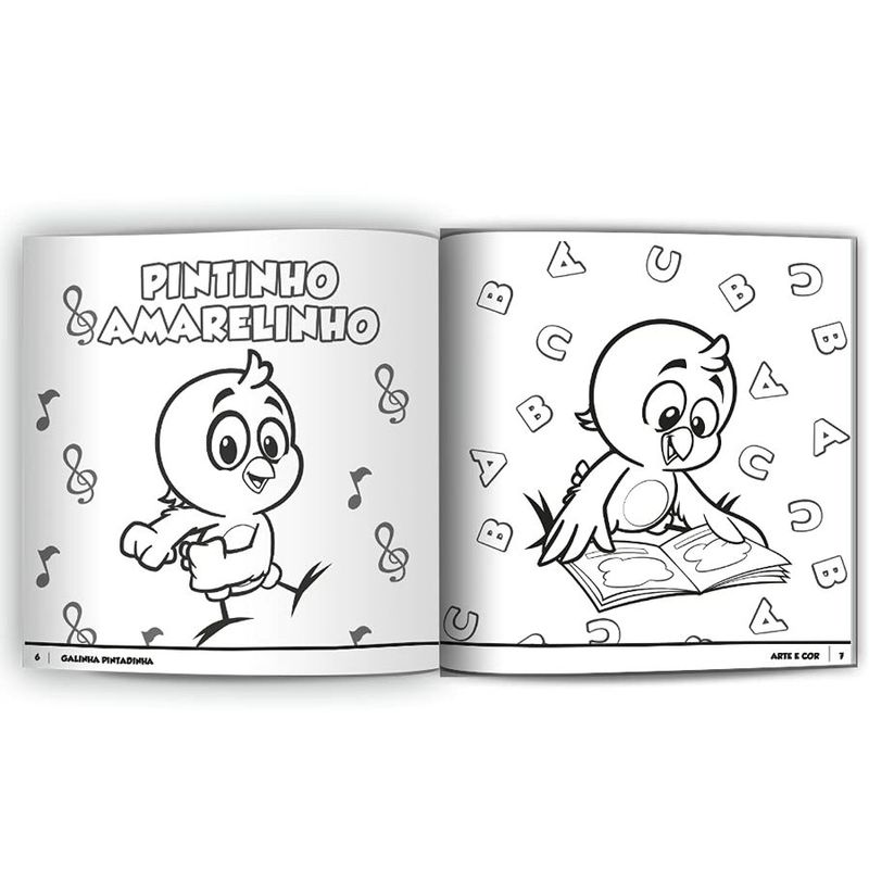 Livro Arte E Cor Galinha Pintadinha - 01 Unidade - Culturama - Magazine 25