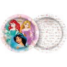 Prato Papel Redondo 18cm - Festa Princesas Disney - 12 unidades - Regina - Magazine 25