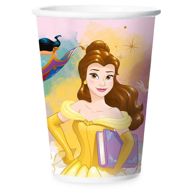 Copo Papel 180ml - Festa Princesas Disney - 12 unidades - Regina - Rizzo Embalagens
