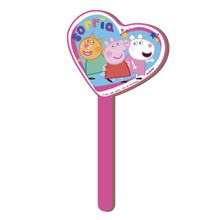 Pick Decorativo MDF Turma Peppa Pig - 1 Unidade - Festcolor - Rizzo Embalagens.