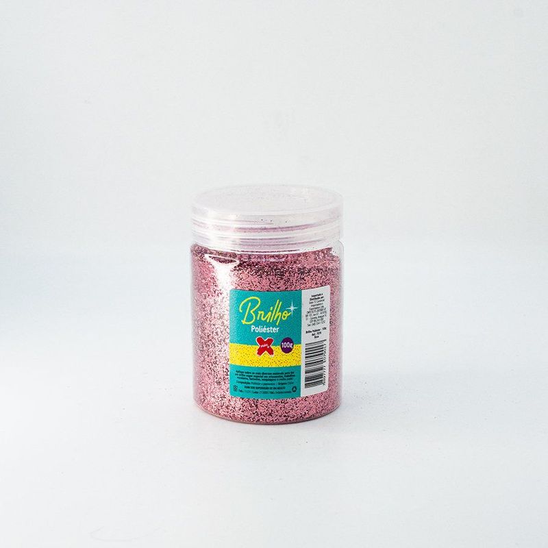 Glitter para Balões Brilho Poliéster 100 g - Ref. 7079 - Rosé - 1 unidade -  - Magazine 25