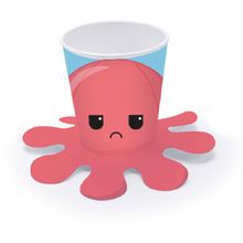 Copo Papel Festa Fidget Toys Polvo Coral 240ml - 8 Unidades - Cromus - Magazine 25