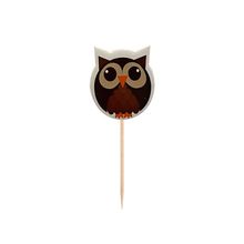 Pick Decorativo - Coruja - 4x5,5cm - 12 UN - Ref 0849 - Magazine 25