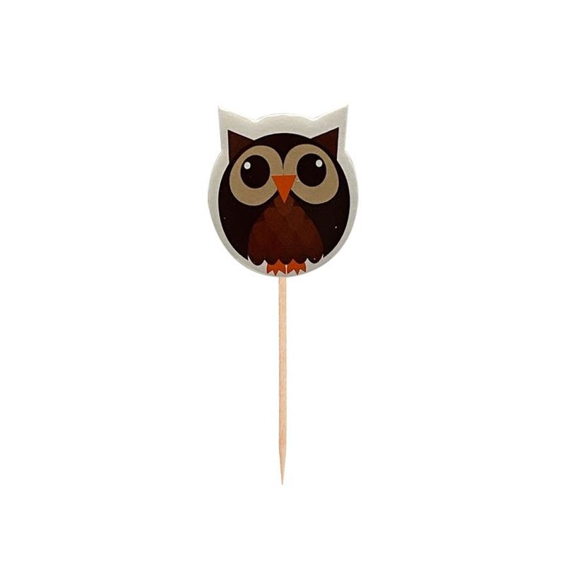 Pick Decorativo - Coruja - 4x5,5cm - 12 UN - Ref 0849 - Magazine 25