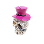 Vela Decorativa - Caveira com Lagarta - 1 unidade - Silver Festas - Magazine 25