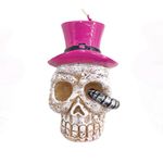 Vela Decorativa - Caveira com Lagarta - 1 unidade - Silver Festas - Magazine 25