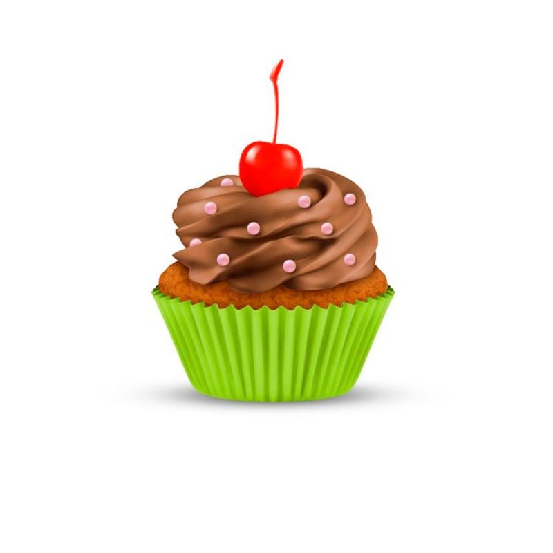 Forminha para Mini Cupcake - Verde Claro - 45 unidades - Plac - Magazine 25