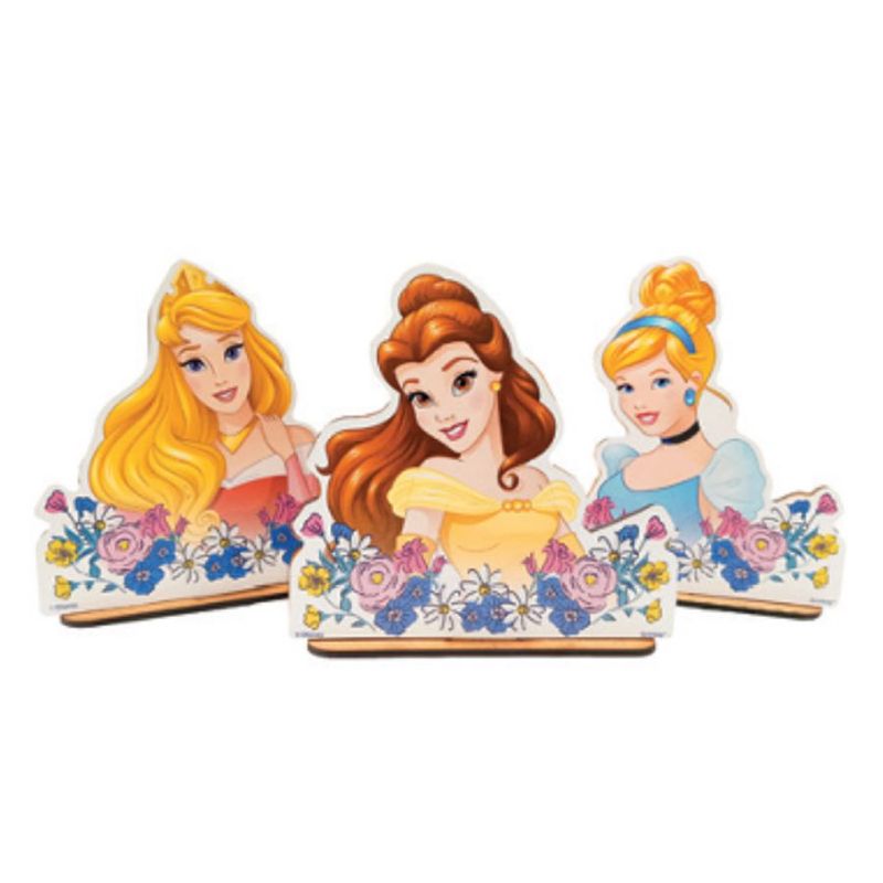 Kit Enfeite De Mesa II - Princesas - MDF - 3 unidades - Grintoy - Rizzo