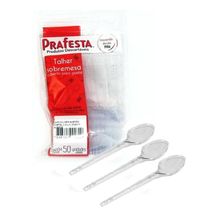 Colher Sobremesa Transparente - 50 unidades - Prafesta - Magazine 25