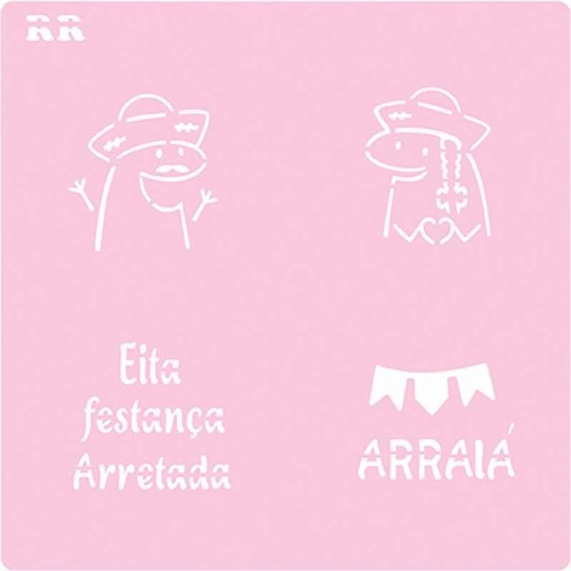 Stencil Festa Junina 1 - Ref. 4058 - 1 unidade - RR Cortadores - Magazine 25