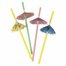Canudos de Papel - Guarda Chuva Colorido - 10 unidades - Magazine 25