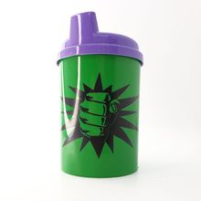 Copo Infantil Anti-Vazamento 240 mL - Soquinho Esmaga - Verde e Roxo - 1 unidade - Magazine 25