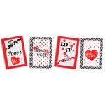 Quadros Decorativos - Amor - 4 unidades - Festcolor - Magazine 25