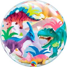 Balão de Festa Microfoil 22'' 56cm - Bubbles - Dinossauro - 1 unidade - Qualatex - magazine 25