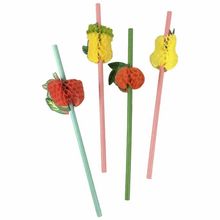 Canudos de Papel - Frutas Coloridas - 10 unidades - Magazine 25