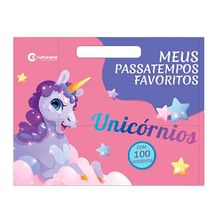 Livro Passatempos com 100 Adesivos - Unicornio - 1 unidade - Culturama - Magazine 25