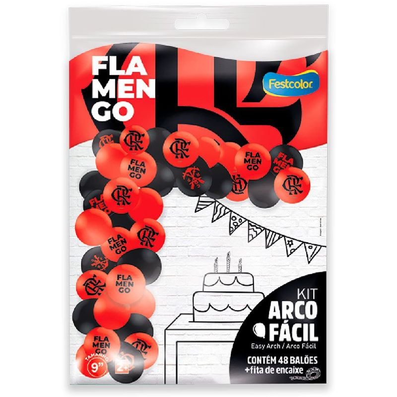 Kit Arco Fácil - Flamengo - 1 unidade - Festcolor - Magazine 25