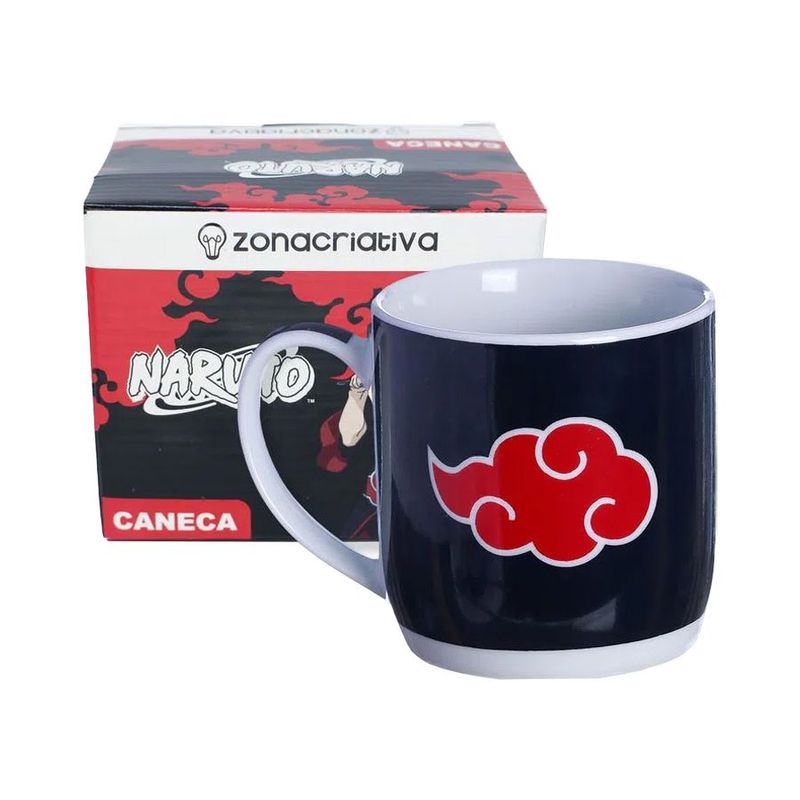 Caneca de Porcelana Akatsuki Naruto - 300ml - 1 unidade - Zona Criativa - Magazine 25