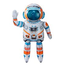 Balão de Festa Metalizado 51" 130cm - Astronauta 4D - 1 unidade - Magazine 25