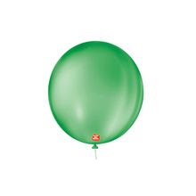 Balão de Festa Látex Liso 9''23cm Redondo - Verde Bandeira  - 50 unidades - Balões São Roque - magazine 25