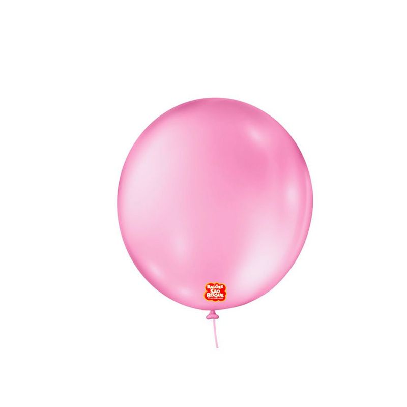 Balão de Festa Látex Liso 9''23cm Redondo  - Rosa Chiclete - 50 unidades - Balões São Roque - magazine 25